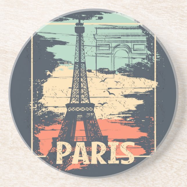 Paristypografi: abstrakt Eiffel poster. Underlägg (Framsidan)