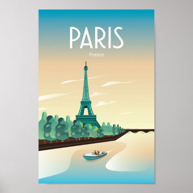 Parisutskrift - Frankrike Poster | Travel Poster P (Framsidan)