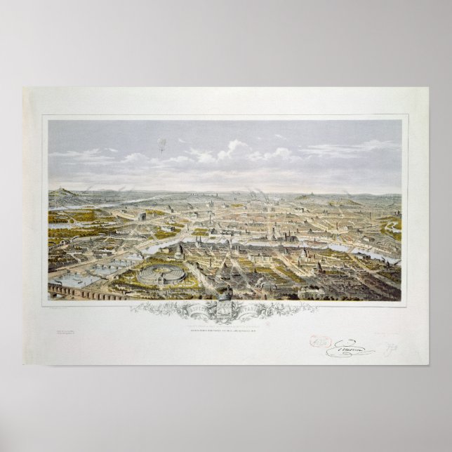 Parisvy från Bois de Boulogne Poster (Framsidan)