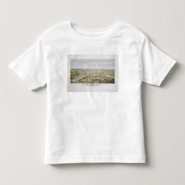 Parisvy från Bois de Boulogne Tee Shirt (Framsida)