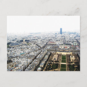 Parisvy från Eiffel Torn vykort