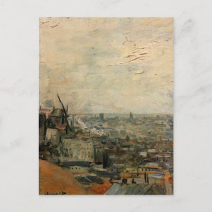 Parisvy från Montmartre av Vincent van Gogh Vykort