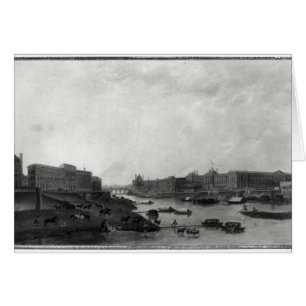 Parisvy från Pont-Neuf, c.1800 Hälsningskort
