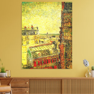 Parisvy från Vincents rum av Vincent van Gogh Canvastryck