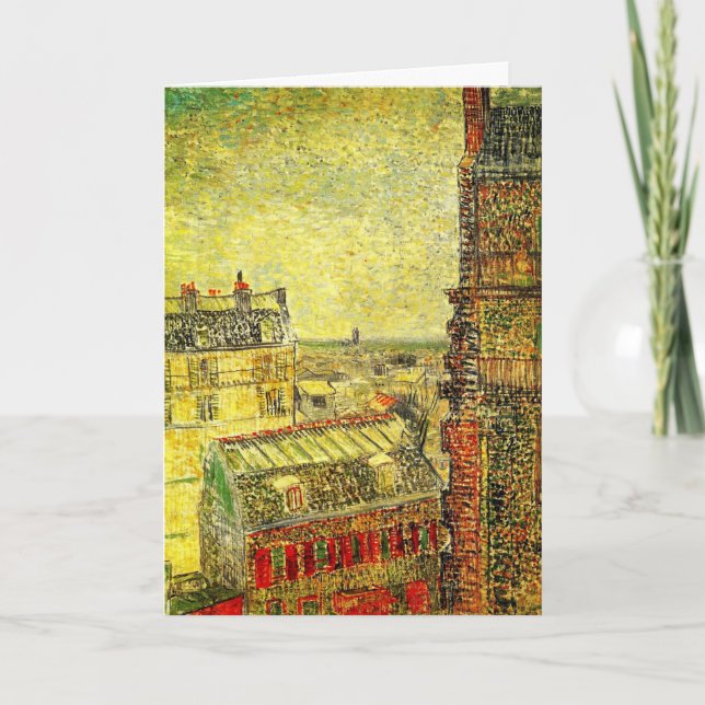 Parisvy från Vincents rum av Vincent van Gogh Kort (Framsida)