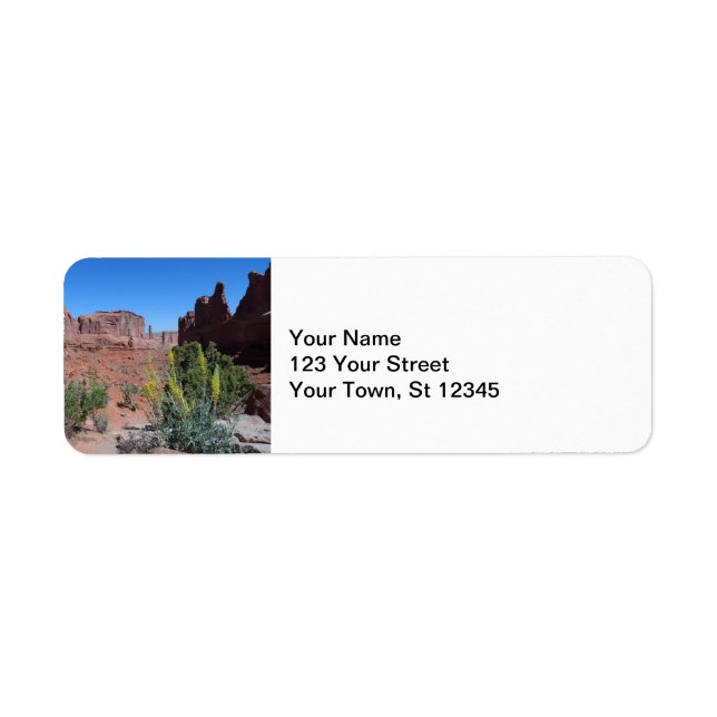Park Avenue - Arches nationalpark Returadress Etikett (Framsidan)