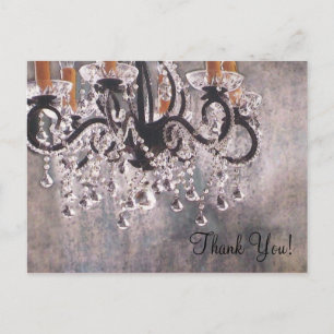 Park Avenue Chandelier ~ Postcard Vintage Art Vykort