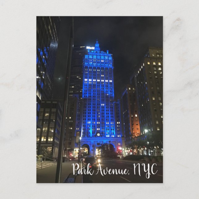 Park Avenue NYC New York Central Byggnad Photo Vykort (Framsida)