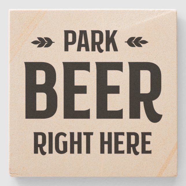 Park Beer Höger här - Stone Underlägg (Framsidan)
