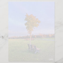 Park Bench - 8,5 tum x 11 tum Stationery Lakan