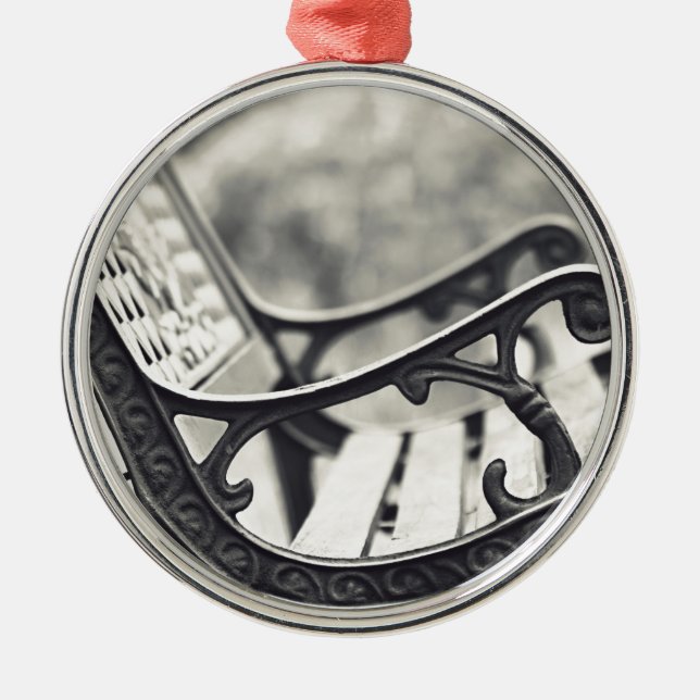 Park bench julgransprydnad metall (Framsidan)