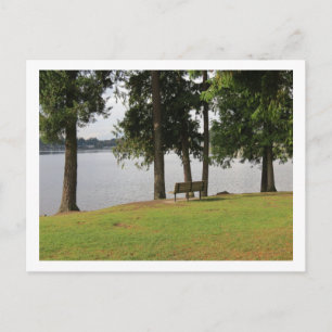 Park Bench vid Sjö Meridian Postcard Vykort