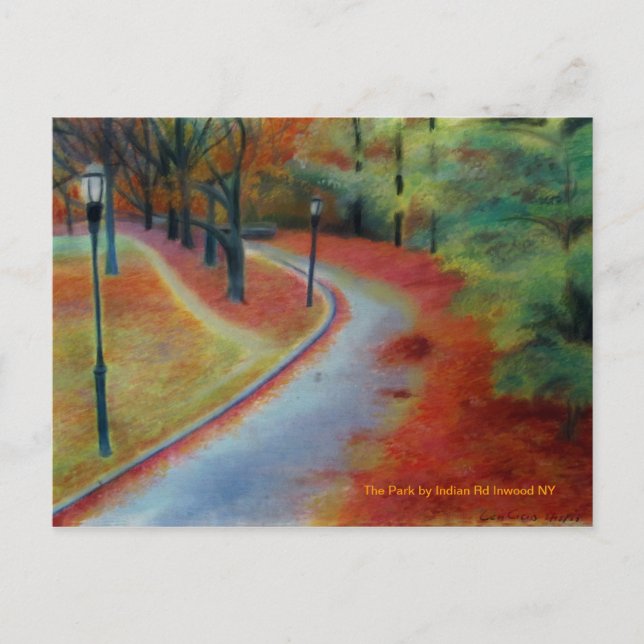 Park by Indian Rd Inwood NY Vykort (Framsida)