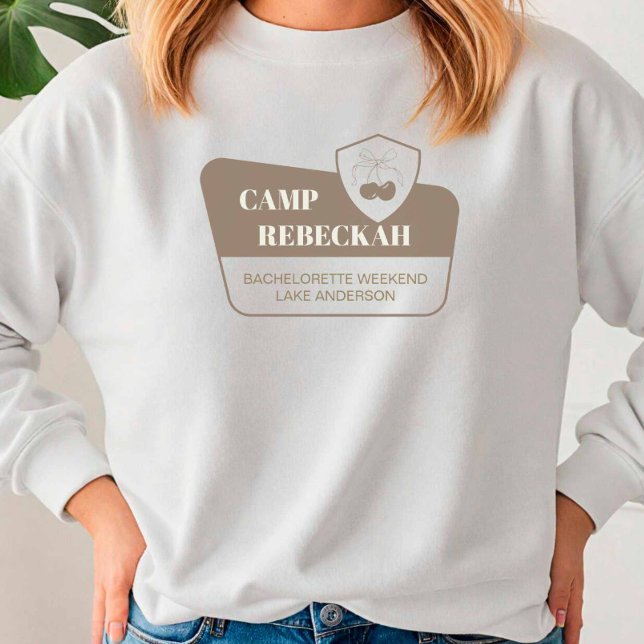 Park Camp Bach Bridesmaid Bröllopsfest Group Lång Ärmad Tröja (Camp Event Sweatshirt)