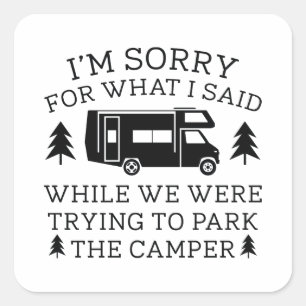 Park Camper Fyrkantigt Klistermärke