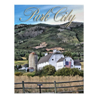 Park City Barn Art av Leslie Harlow Fototryck