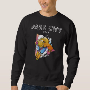 Park City North Utah USA Retro Ski Lång Ärmad Tröja