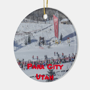 Park City Panoramic jul Ornament