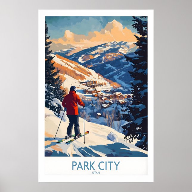 Park City Skidväggkonst Skidposter 1 Poster (Framsidan)