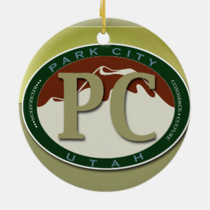 Park City souvenirprydnad Julgransprydnad Keramik