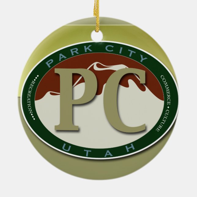 Park City souvenirprydnad Julgransprydnad Keramik (Baksidan)