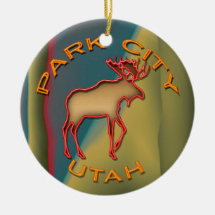 Park City souvenirprydnad Julgransprydnad Keramik