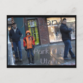 Park City Utah 01 22 12 personer postkort Vykort