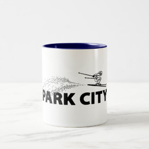 Park City Utah Backhoppare Två-Tonad Mugg