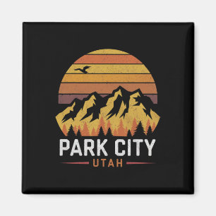 Park City Utah Berg Skidåkning Vandring Campingres Magnet