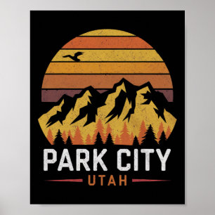 Park City Utah Berg Skidåkning Vandring Campingtur Poster