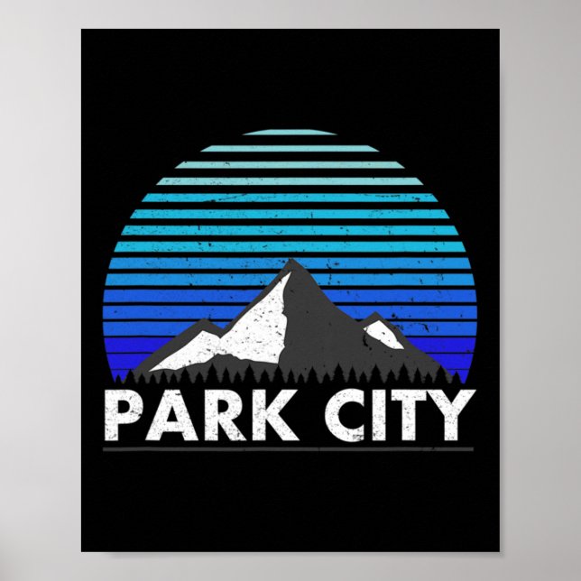 Park City Utah Bluebird Day Rocky Mountain Powder Poster (Framsidan)