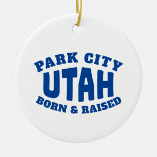 Park City Utah Born och Razed Julgransprydnad Keramik