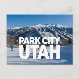 Park City Utah Kul Vintage Snöiga Berg Vykort