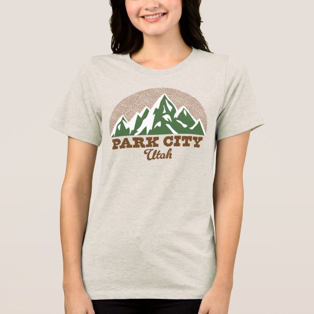 Park City Utah Mountain T Shirt (Framsida)