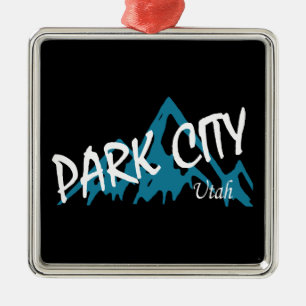Park City Utah Mountains Julgransprydnad Metall