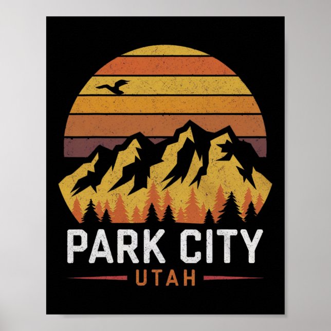 Park City Utah Mountains Ski Hiking Camping Trip S Poster (Framsidan)
