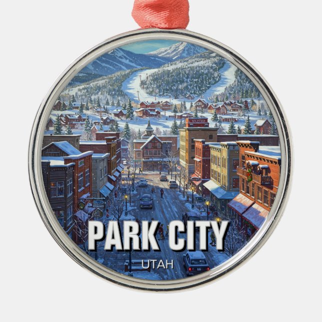 Park City Utah Resor Julgransprydnad Metall (Framsidan)