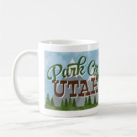 Park City Utah Roligt Retro Snowy Mountains