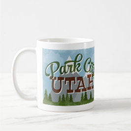 Park City Utah Roligt Retro Snowy Mountains Kaffemugg