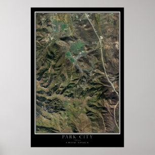 Park City Utah Satellite Poster Karta