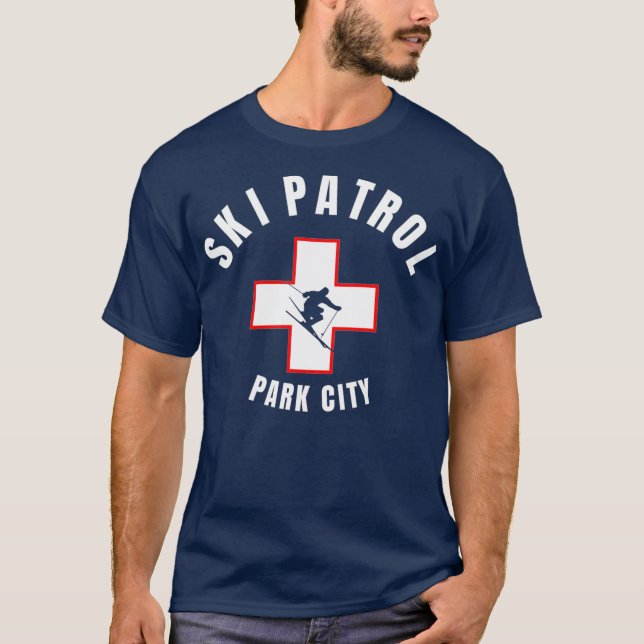 Park City Utah Ski Patrol T Shirt (Framsida)