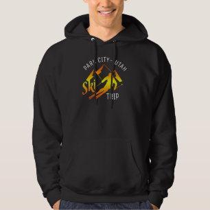 Park City Utah Ski Resa Äventyr Skiing Group Hoodie