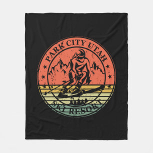 Park City Utah ski resort vintage Fleecefilt