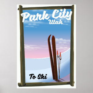 Park city Utah skid resa affisch