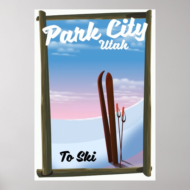 Park city Utah skid resa affisch (Framsidan)
