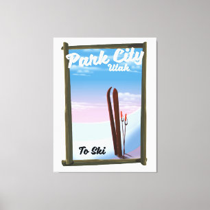 Park city Utah skid resa affisch Canvastryck
