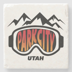 Park City Utah skidar design på marmorkustfartyg Stenunderlägg