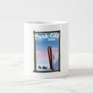 Park city Utah skidestination affisch Jumbo Mugg