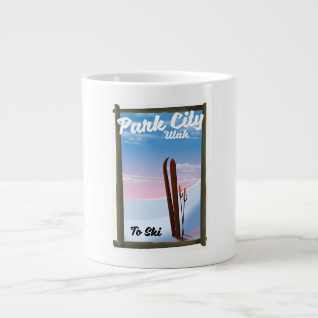 Park city Utah skidestination affisch Jumbo Mugg (Framsidan)