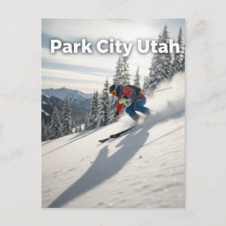 Park city Utah Skidning Vykort